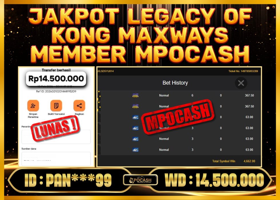 MPOCASH JACKPOT LEGACY OF KONG MAXWAYS