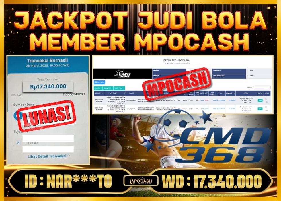 MPOCASH JACKPOT JUDI BOLA