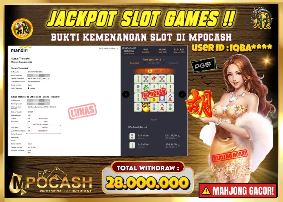 MPOCASH JACKPOT SLOT MAHJONG WAYS 1 Rp 28.000.000 - LUNAS!!!