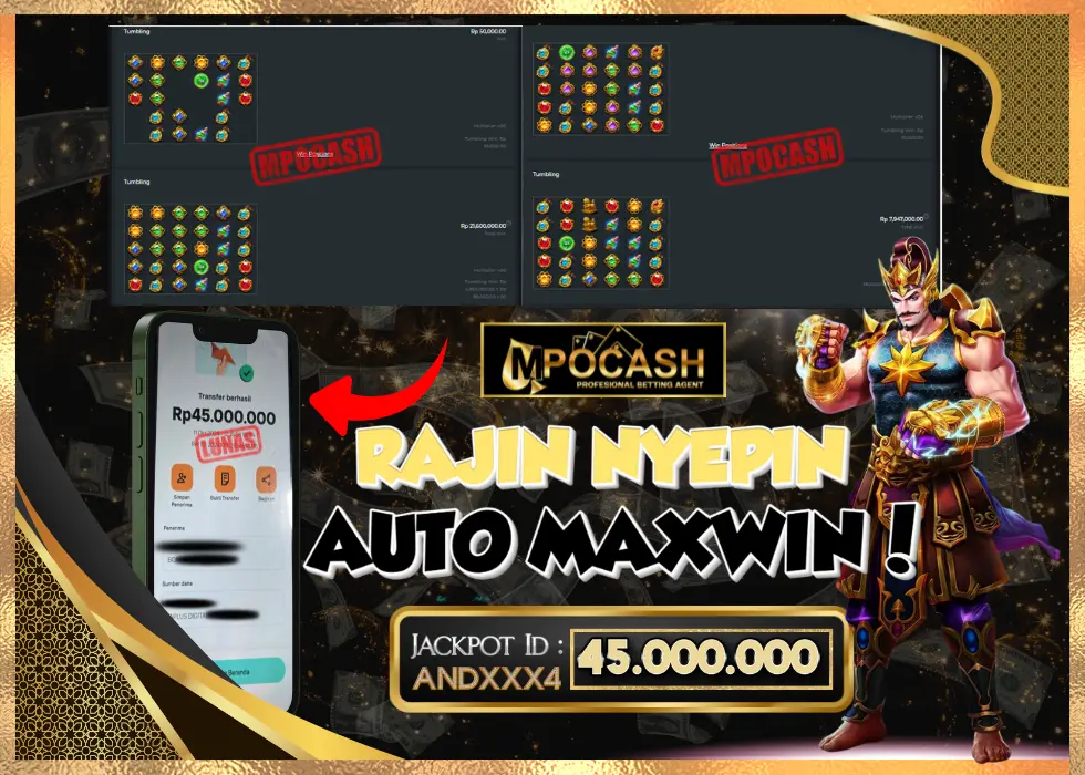 MPOCASH JACKPOT SLOT GATES OF GATOTKACA Rp 45.000.000 - LUNAS!!!